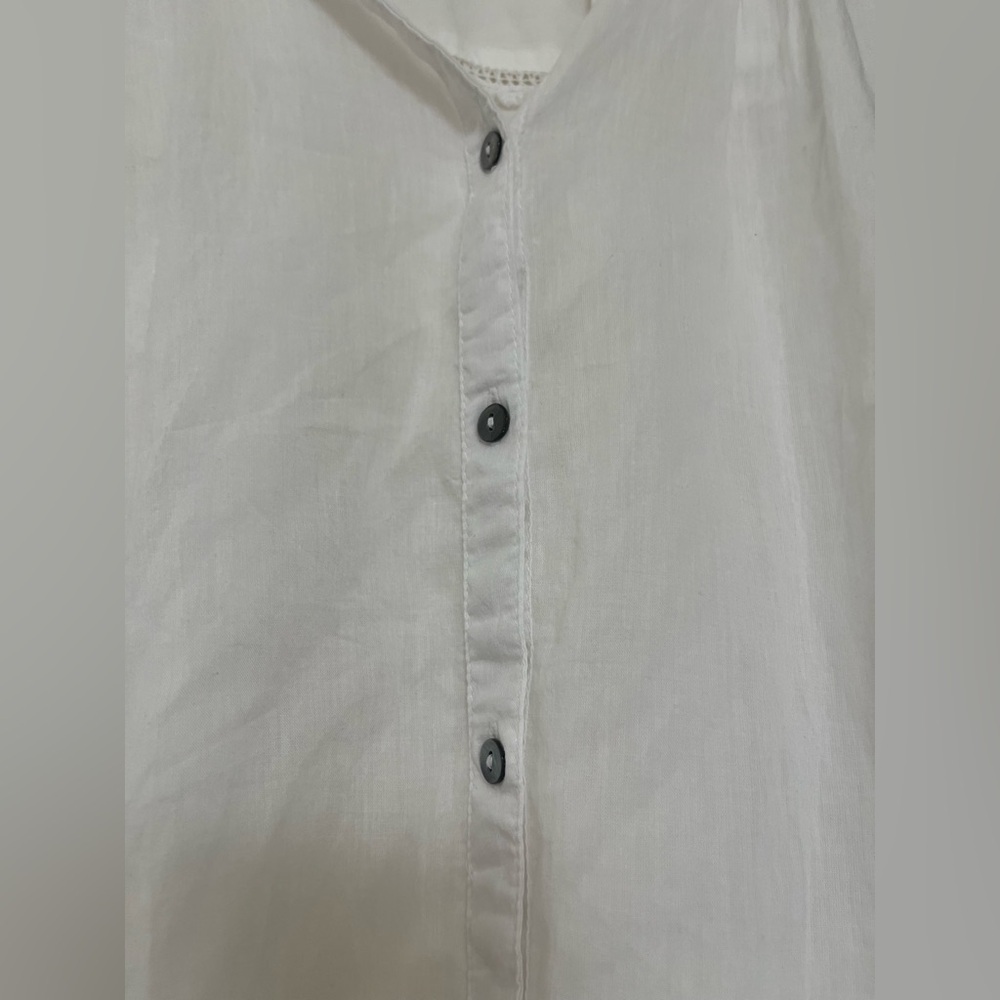 Sundance Tensift Cotton Top Size S Eyelet detail Button-Up oversize BOHO - Picture 5 of 8